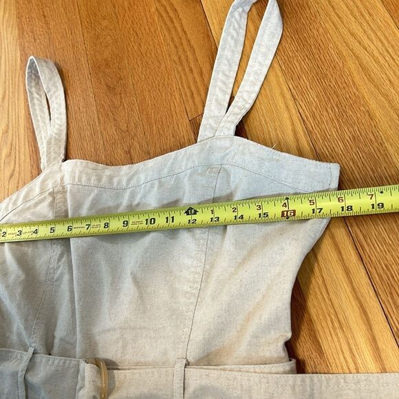 [BLANKNYC] Womens Linen Romper With Self Belt, Medium, NWT - Picture 4 of 5